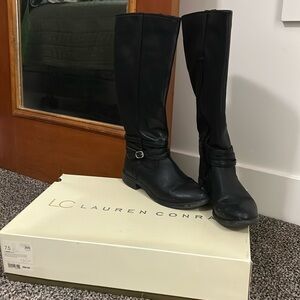 LC Lauren Conrad Black riding style boots